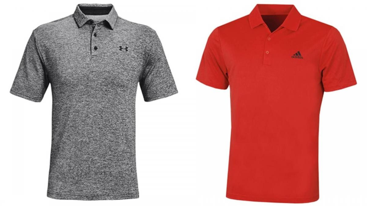 Under armour deals collarless golf shirts